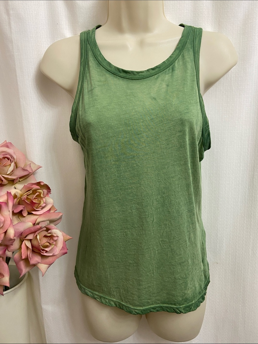 Cotton Citizen Standard Tank in Green Supima Cotton